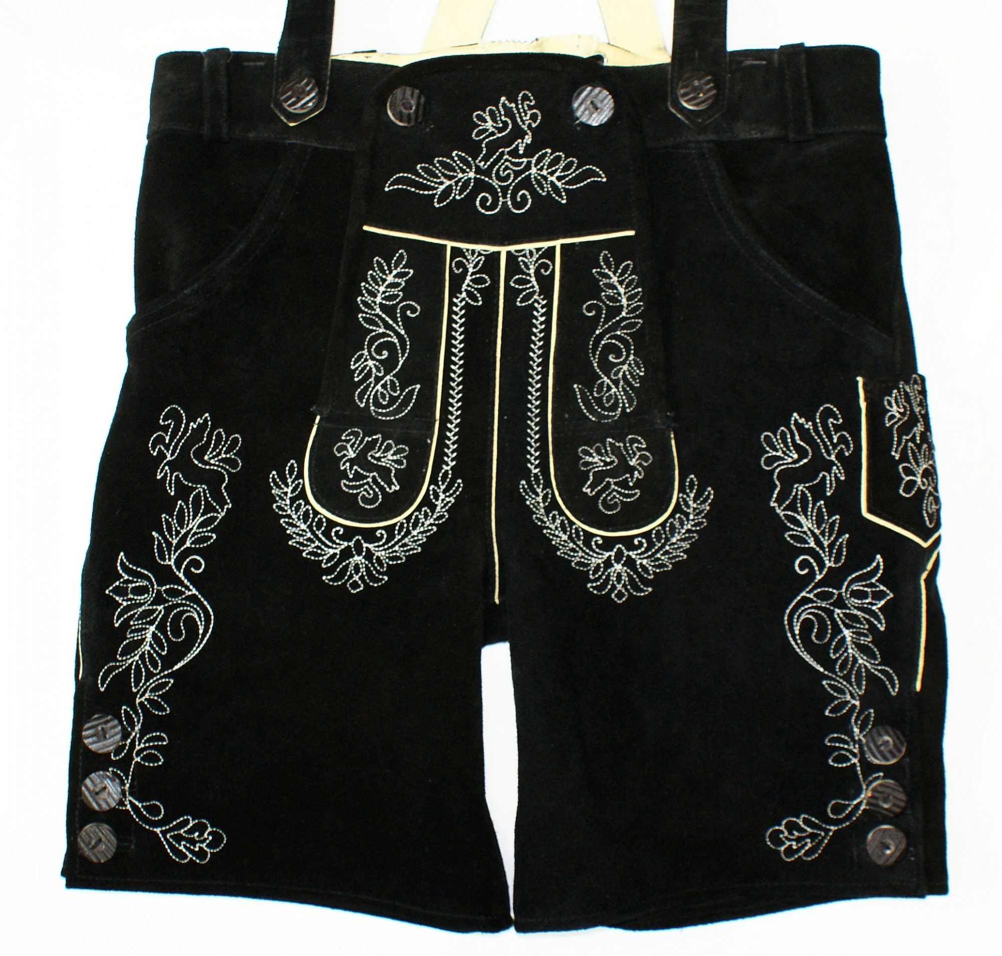 Lederhosen Para Hombre - Pantalones De Cuero Bávaros Con Tirantes, Estilo Oktoberfest, Color Marrón Oscuro